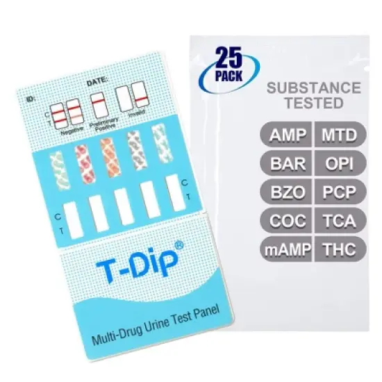 Mintegrity [25pk] 10 Panel Urine Drug Test Card for Home | High Sensitivity Substance Screening Home Detection Urine Dip Card | MT-WDOA-1104 image {5}