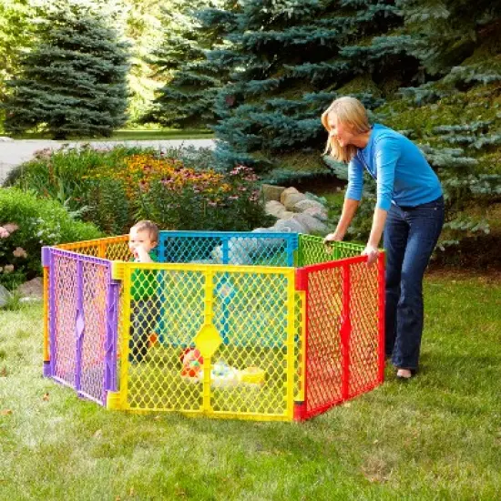 Toddleroo by North States Superyard Colorplay 6 Panel Freestanding Gate image {3}