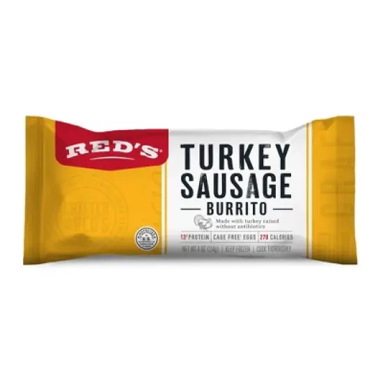 Red's Frozen Turkey Sausage Breakfast Burrito - 4oz/4ct image {1}