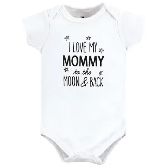 Hudson Baby Unisex Baby Cotton Bodysuit and Pant Set, Mom Dad Moon And Back image {2}