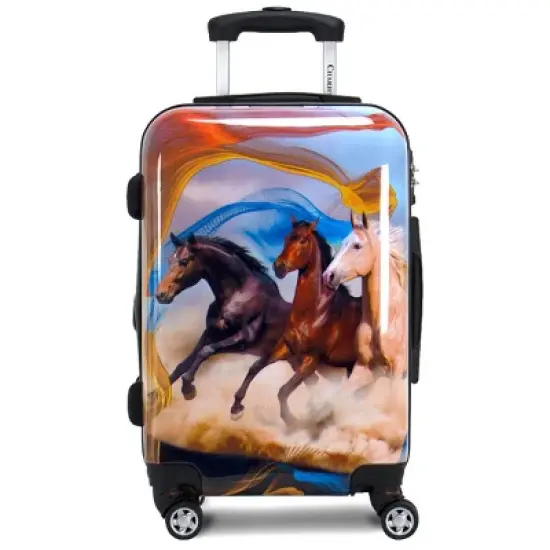 Chariot Printed Expandable Hardside Spinner Luggage Set image {2}