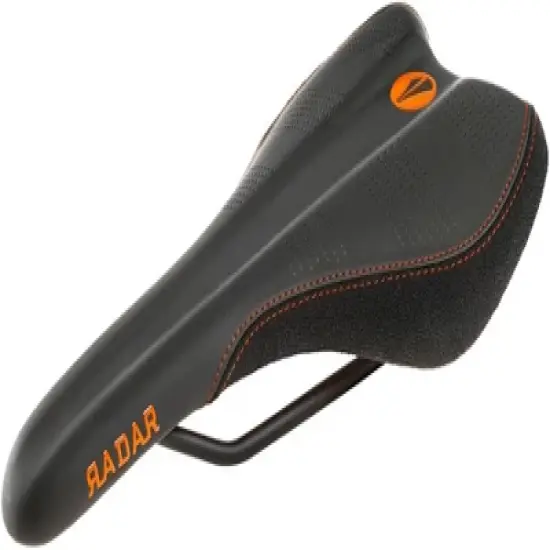 SDG Radar Saddle - Black/Orange Rail Material: Titanium Alloy Width: 138 image {2}