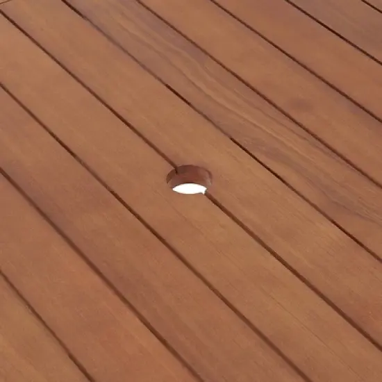 Weston Eucalyptus Wood Rectangular Outdoor Dining Table - Natural - Alaterre Furniture image {4}