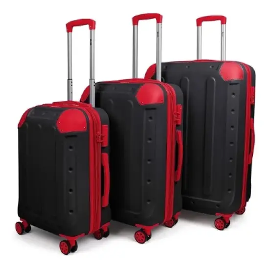 New York Xpress EL-2401 3PC Luggage Hardshell Expandable with 4 Spinner Wheels, Lightweight, 20" 24" 28" image {11}