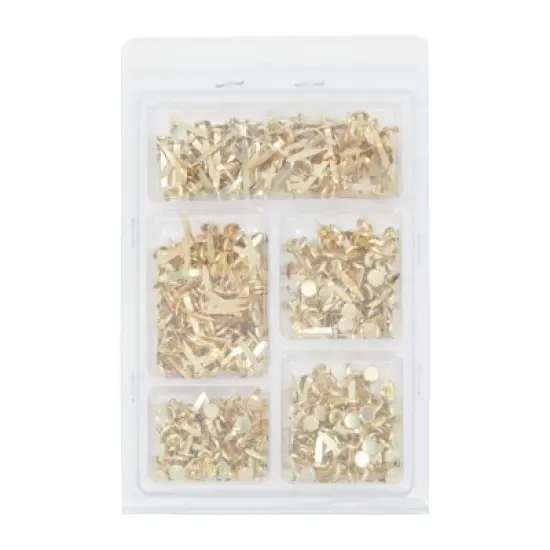 Juvale 500 Pieces Mini Metal Brads for Crafts, Split Pin Brass Paper Fasteners for Scrapbooking, Handmade Cards, DIY Projects, 5 Assorted Sizes image {7}