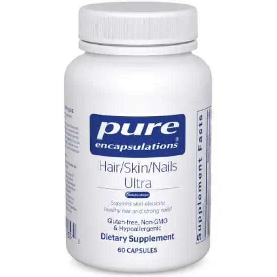 Pure Encapsulations Hair/Skin/Nails Ultra - Collagen, Anti Aging, Keratin, Antioxidants - With Biotin, Vitamin C, and More - 60 Capsules image {9}