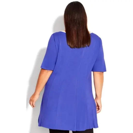 Women's Plus Size Swing Panel Tunic - blue | AVENUE image {1}