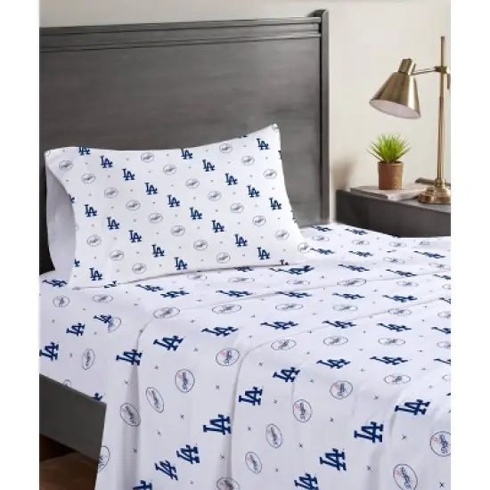 MLB Los Angeles Dodgers Small X Twin Sheet Set image {3}