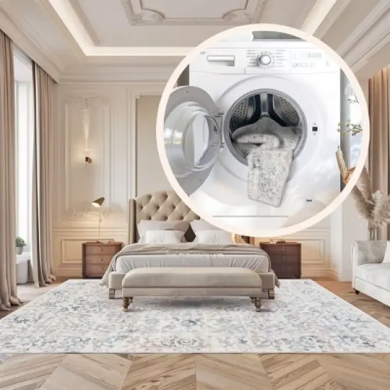 Nuloom Everlee Faded Persian Pet Friendly Machine Washable Area Rug image {11}