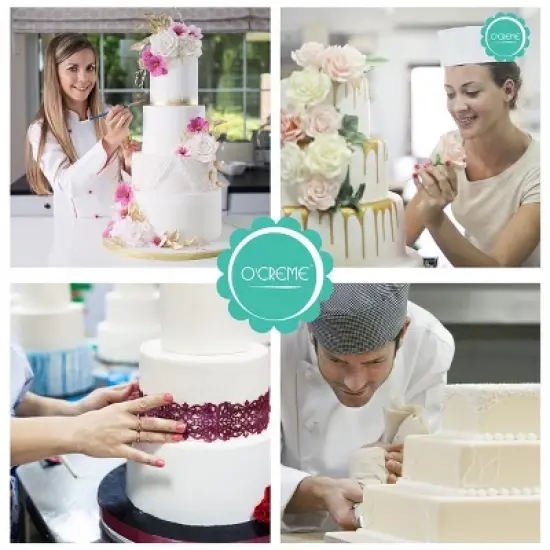 O'Creme Round Cake Dummy for Display Decorating, Styrene 3" High image {3}