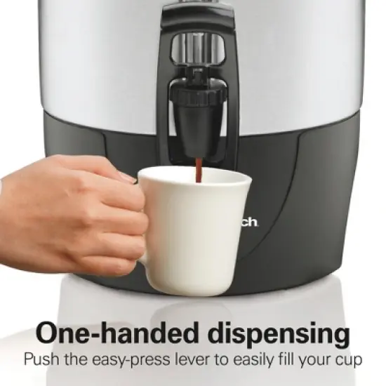 Hamilton Beach Brew Station 40 Cup Coffee - 40514: Electric Coffee Urn & Dispenser, 1090W, Silver, 8 oz Cup Capacity image {10}