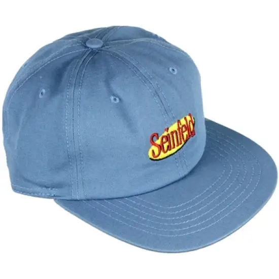 Seinfeld Tv Show Embroidered Logo Adjustable Metal Closure Dad Hat Cap Blue image {1}