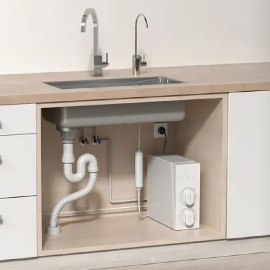 VEVOR Remineralization Filter, 1100 Gallons Remineralization Water Filter Replacement, 1/4" Quick Connect Mineral Filter, White image {1}