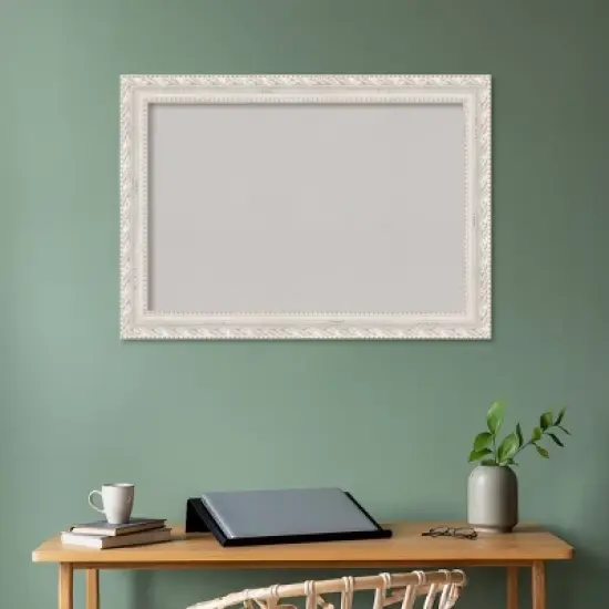 42"x30" Opera Wood Frame Gray Cork Board Off-White - Amanti Art image {7}