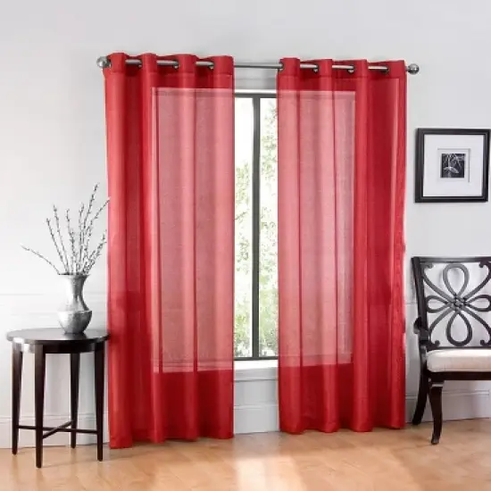 GoodGram Ultra Luxurious Elegant Sheer Grommet Single Curtain Panel image {7}