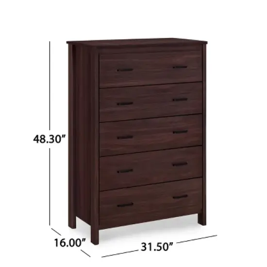 3pc Olimont Contemporary Dresser and Nightstand Set Walnut - Christopher Knight Home image {12}
