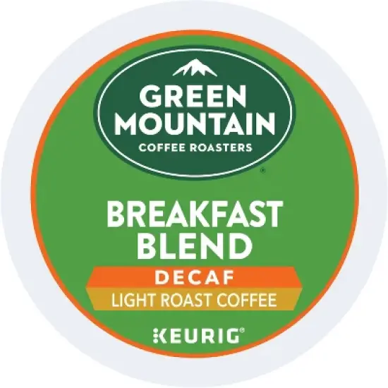 24ct Green Mountain Coffee Breakfast Blend Decaf Keurig K-Cup Coffee Pods Decaffeinated Light Roast image {1}