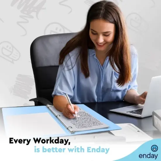 Enday 3 Ring Binder, Round Ring Pastel With Clear View Cover for Letter Size 8.5 x 11'' Paper & 2 Inside Pockets, 4 Pack image {6}