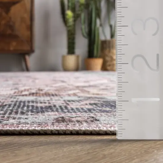 nuLOOM Sasha Machine Washable Medallion Area Rug image {2}