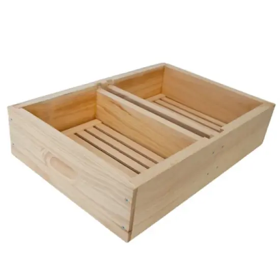 Lehman's Stoney Acres Beekeeping Top Feeder, with Floats, for 8-Frame Nuc Beehive, Assembled Pine Wood, Amish Made image {4}