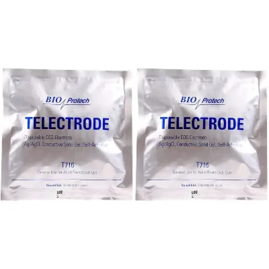 BIO PROTECH T716-50 TELECTRODE ECG ELECTRODES, TEARDROP, PE FOAM ADULT 43 mm x 45 mm (Set of 50) image {2}