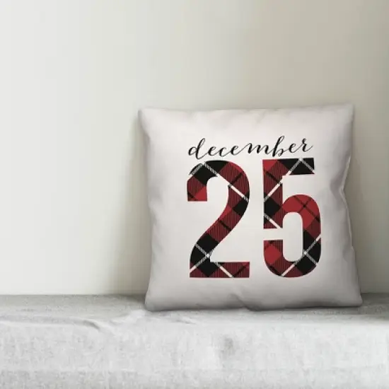 Creative Products December 25 Farmhouse Plaid 20x20 Indoor / Outdoor Pillow image {1}