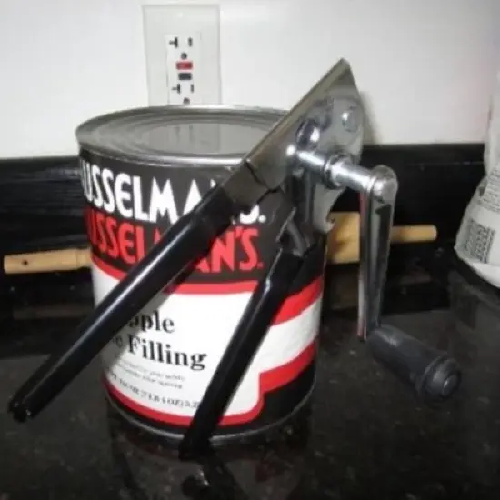 Commercial Oneida Easy Crank Can Opener Heavy Duty - Ergonomic Design,Black image {1}