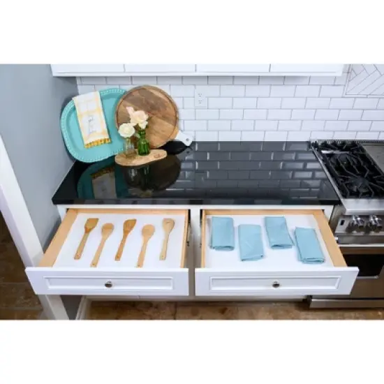 Con-Tact Grip Prints 2pk 12"x20' Bright White: Non-Adhesive Shelf & Drawer Liners for Pantry & Cabinet Organization image {5}
