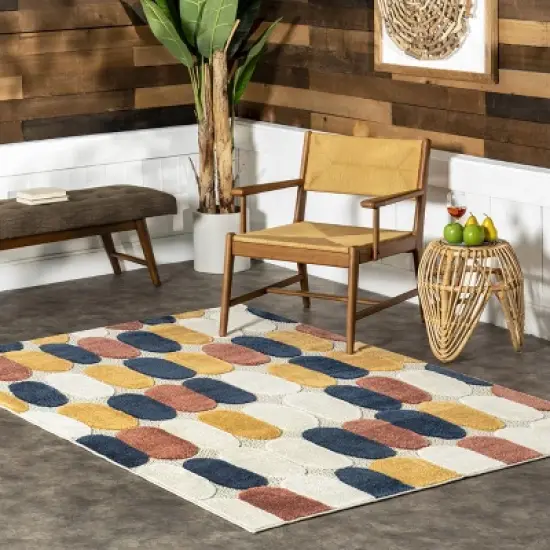 nuLOOM Randi Modern Geometric Indoor/Outdoor Patio Area Rug image {1}