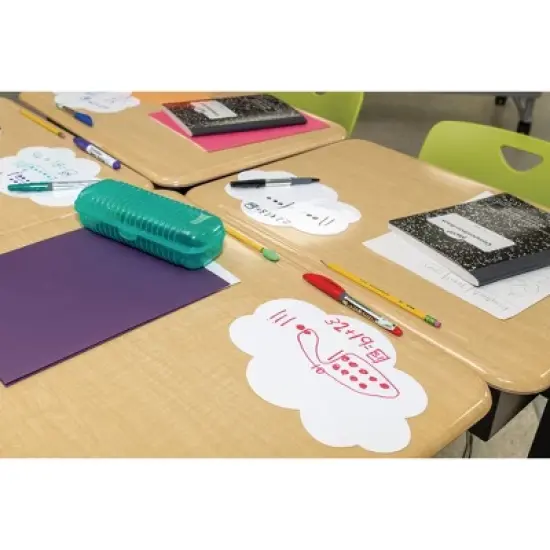 Pacon&reg; Self-Stick Dry Erase Clouds, White, 7" x 10", 10 Count image {5}