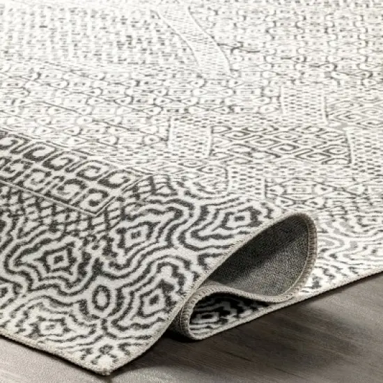 nuLOOM Abstract Machine Washable Area Rug image {3}
