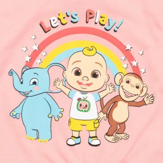CoComelon JJ Pullover Long Sleeve Graphic T-Shirt & Leggings Pink / Blue  image {4}