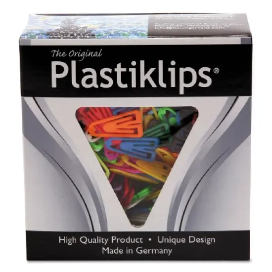Baumgartens Plastiklips Paper Clips Small Assorted Colors 1 000/Box LP0200 image {2}