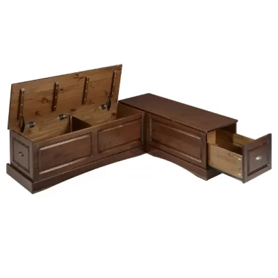 Colby Backless Nook Dining Sets Brown - Linon image {5}