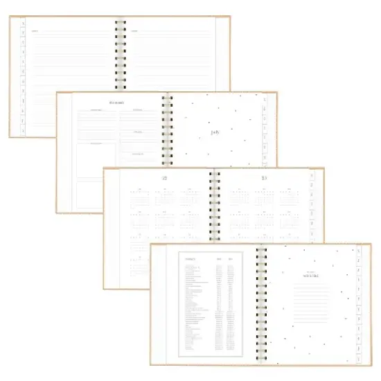 2022-23 Academic Planner Weekly/Monthly White Pindot on Kraft - Sugar Paper Essentials image {2}
