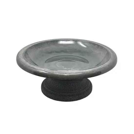 Tierra Garden 7.5"H Fiber Clay Birdbath, 19"D x 7.5"H, 6.5lbs. image {8}