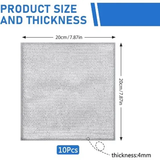 10 Pcs 3-Layer Metal Dish Cloth, Multipurpose Wire Dishwashing Rag,Kitchen Cleaning DishRags image {1}