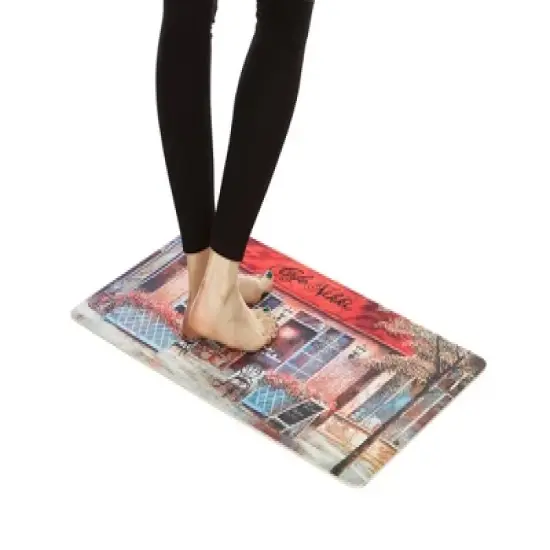 J&V TEXTILES 18" X 30" Cushioned Kitchen Floor Standing Mat (Cafe Nikki) image {1}