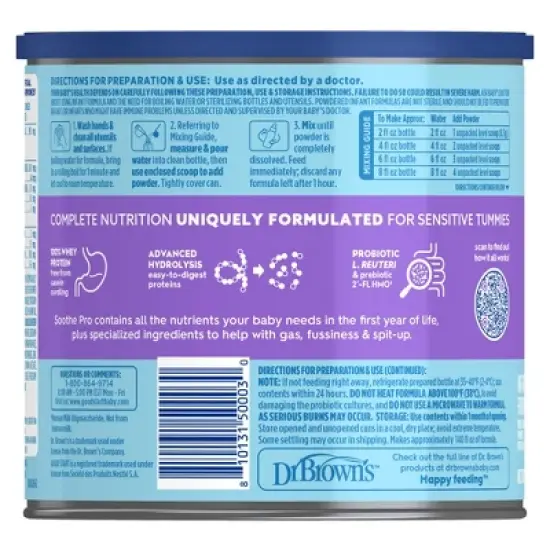 Good Start Dr. Brown's Soothe Pro Powder Formula - 19.4oz image {1}