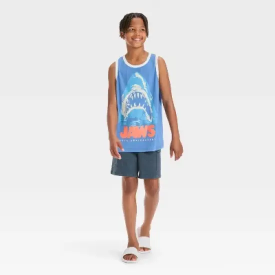 Boys' Jaws Graphic Tank Top - Blue image {3}