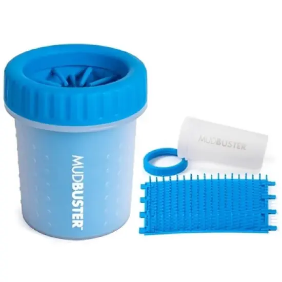 Dexas MudBuster Portable Pro Blue Dog Paw Cleaner for Dogs - Medium image {6}