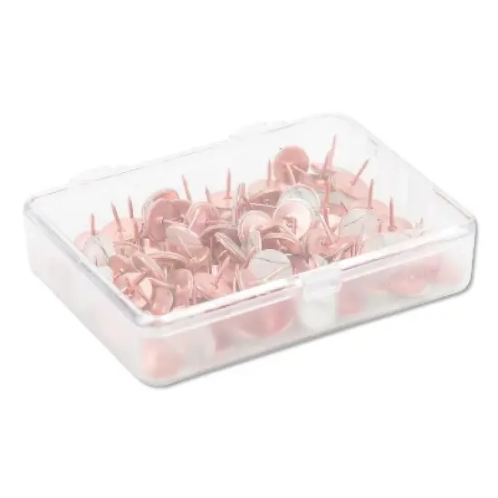 U Brands Fashion Metal Thumbtacks Metal Marble/Rose Gold 3/8" 100/Pack 3090U06-24 image {2}