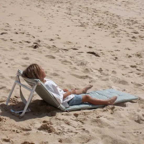 Sunnylife: Reclining Beach Chair - The Vacay Olive Stripe, Adjustable Backrest image {2}