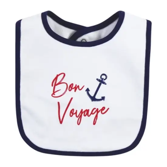 Hudson Baby Infant Boy Cotton Bibs, Captain, One Size image {5}