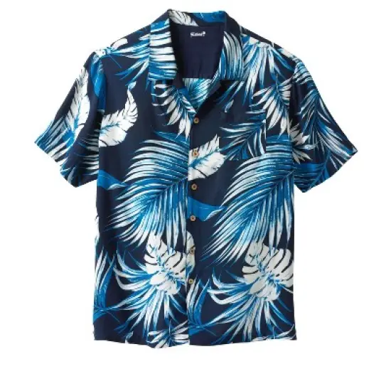 KS Island by KingSize Men's Big & Tall  Printed Rayon Short-Sleeve Shirt image {1}