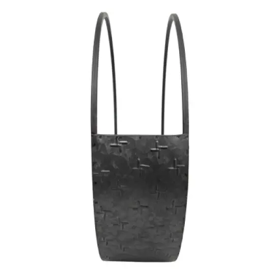 Round Black Metal Wall Planter - Foreside Home & Garden image {1}