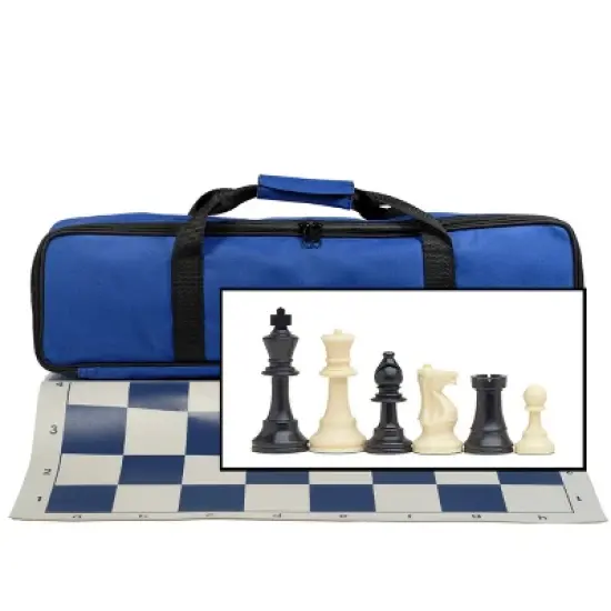 Complete Tournament Chess Set &ndash; Plastic Chess Pieces with Roll-up Chess Board and Travel Canvas Bag image {14}