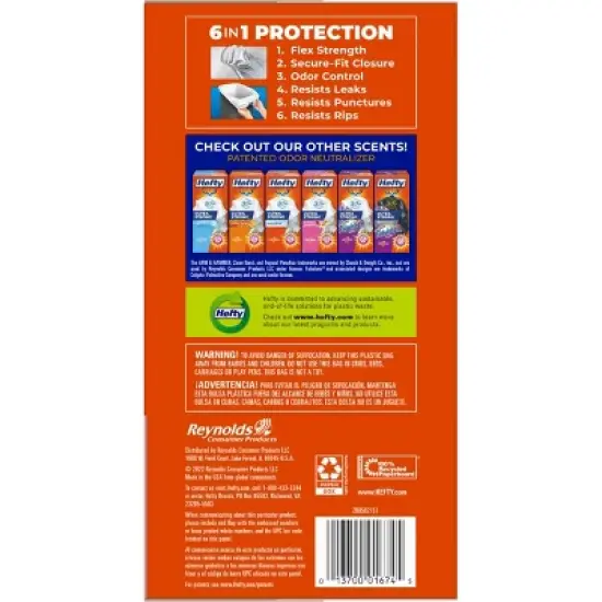 Hefty Ultra Strong Lavender & Sweet Vanilla Tall Kitchen Drawstring Trash Bags - 13gal/110ct image {2}