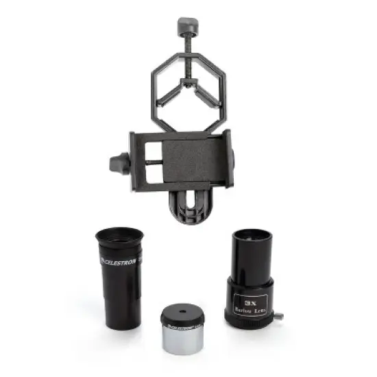 Celestron PowerSeeker 114EQ Telescope with Basic Smartphone Adapter - Black image {6}
