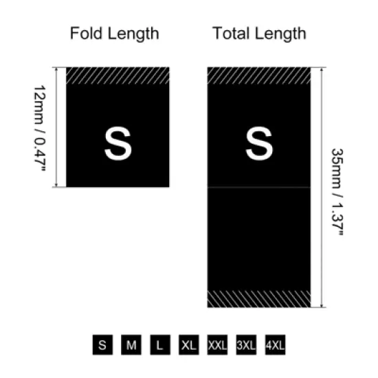 Unique Bargains Woven Crafting Clothing Sewing Embroidered Size Labels 350 Pcs image {1}